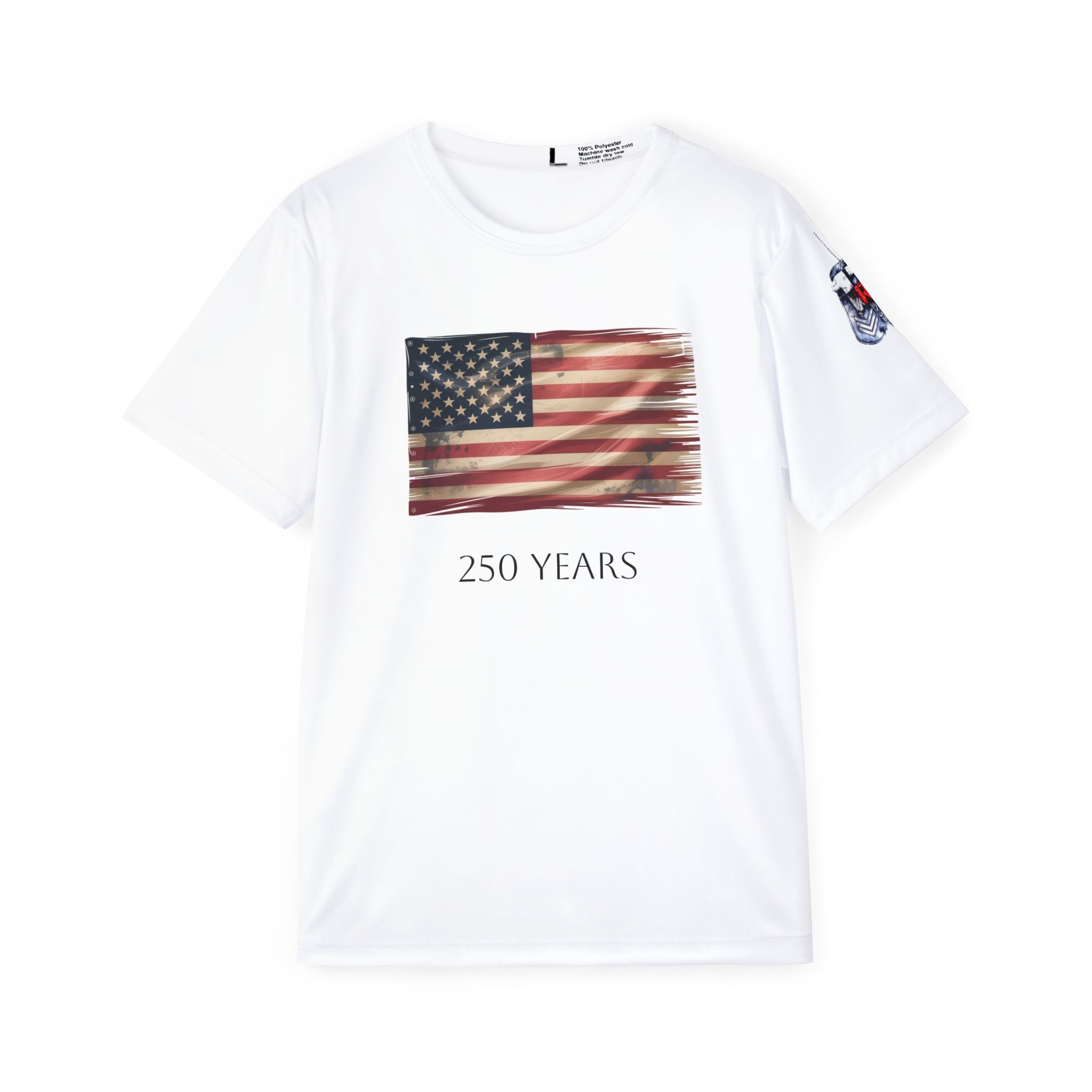 Men's American Flag Sports Jersey — '250 Years' Patriotic Tee