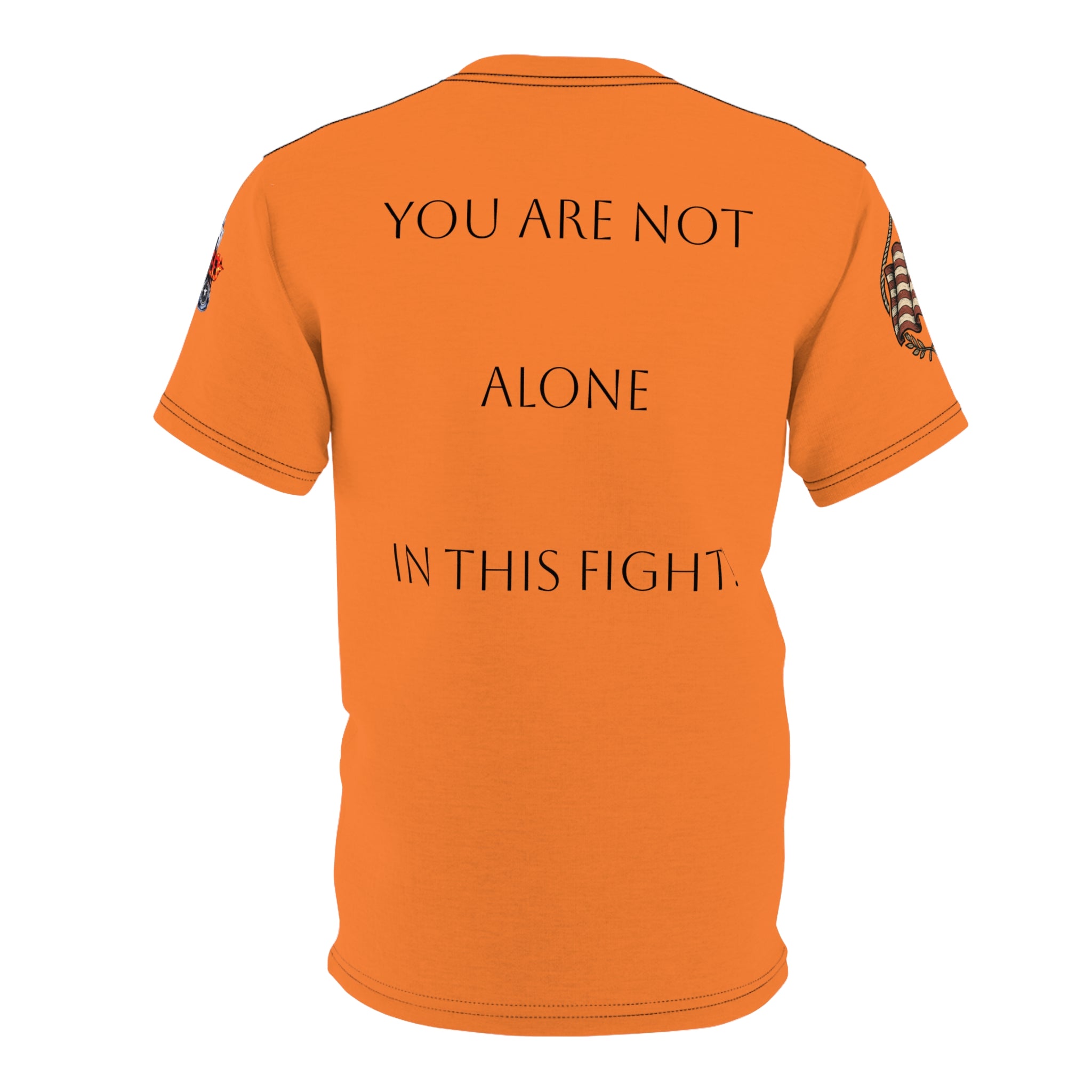 You Are Not Alone In This Fight! Sleeve Tee — Patriotic Americana Short Sleeve Shirt
