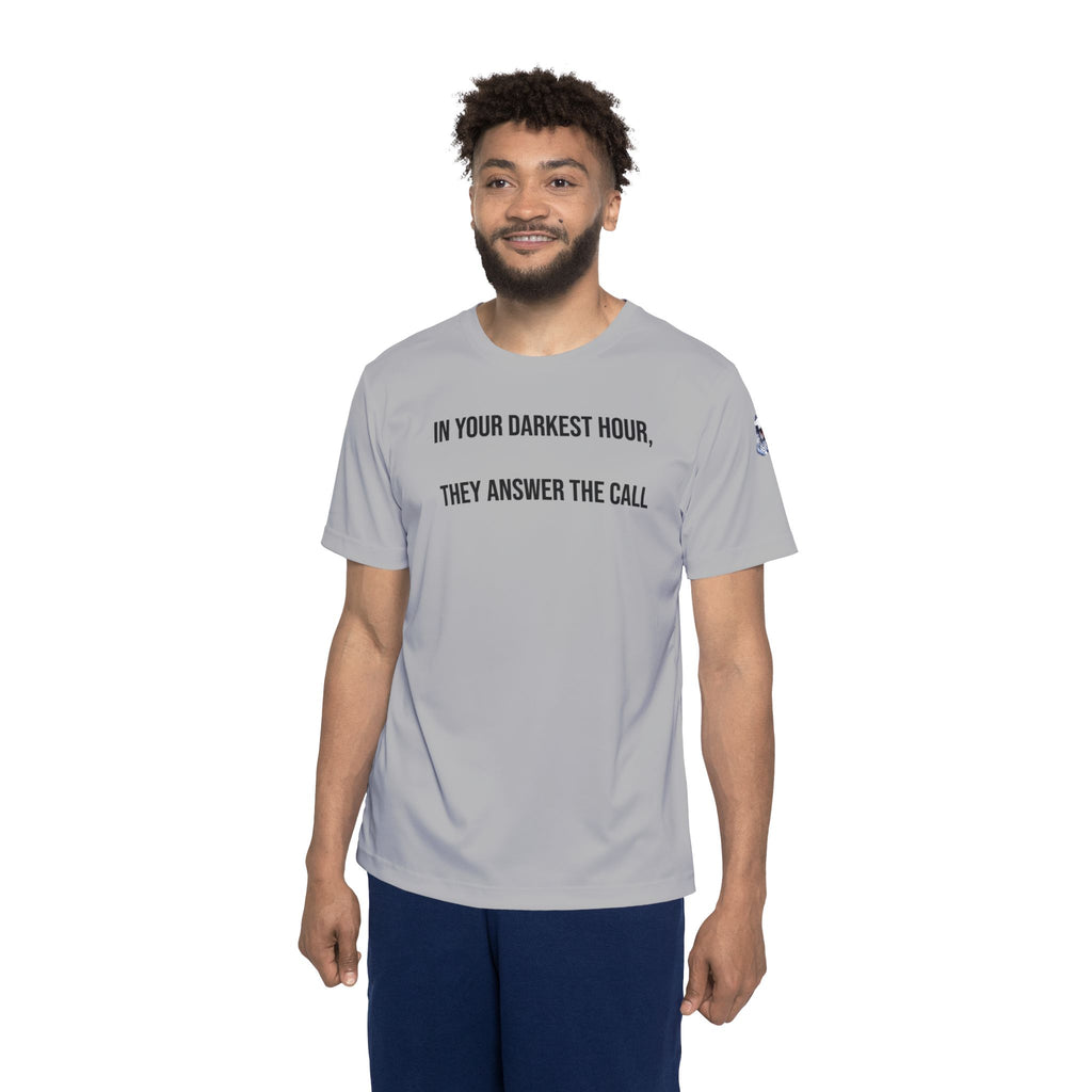 Men's Sports Jersey — 'In Your Darkest Hour, They Answer The Call' Tribute Athletic Tee
