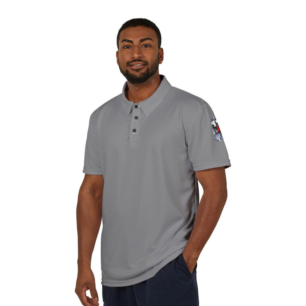 Embroidered 17RED Polo Shirt - Patriotic Men's Casual Workwear