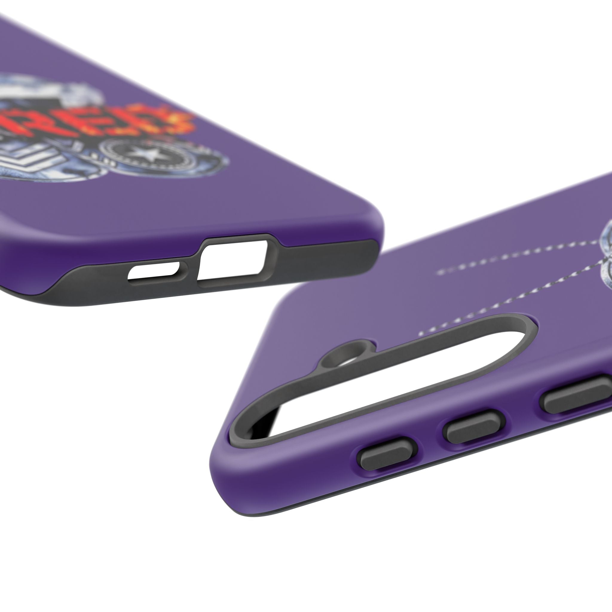 17RED Tough Cases – Rugged Dog Tag '13' Flame Graphic Phone Case (Military-Inspired)