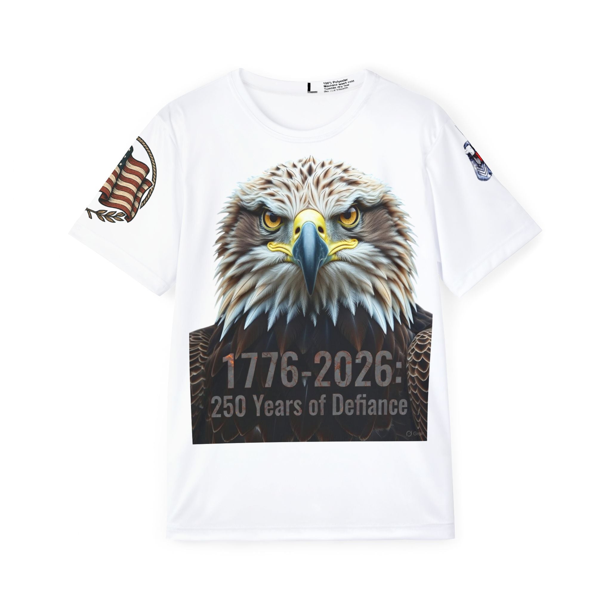 Patriotic Eagle Sports Jersey — "1776–2026 250 Years of Defiance" Athletic Tee