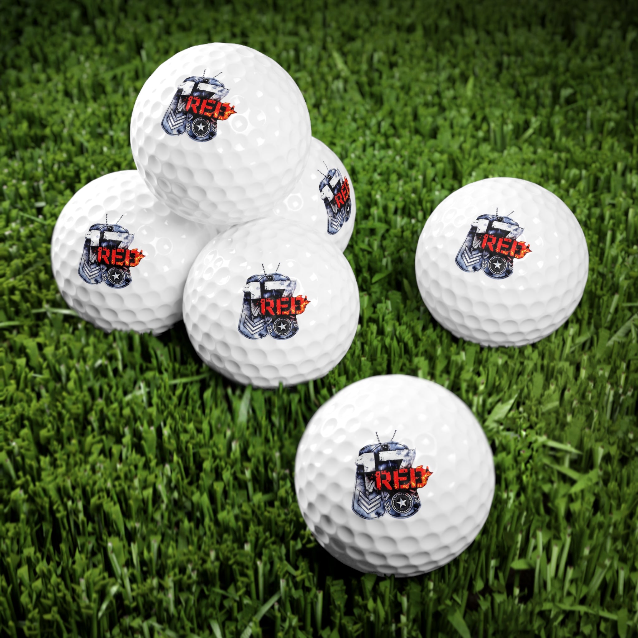 17RED Golf Balls, 6pcs
