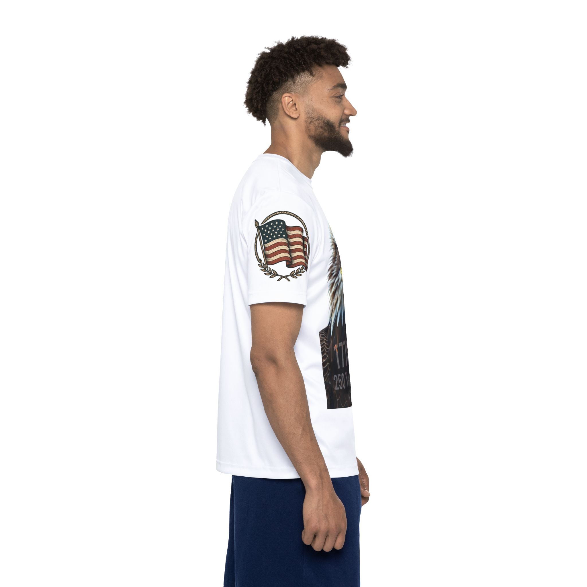 Patriotic Eagle Sports Jersey — "1776–2026 250 Years of Defiance" Athletic Tee