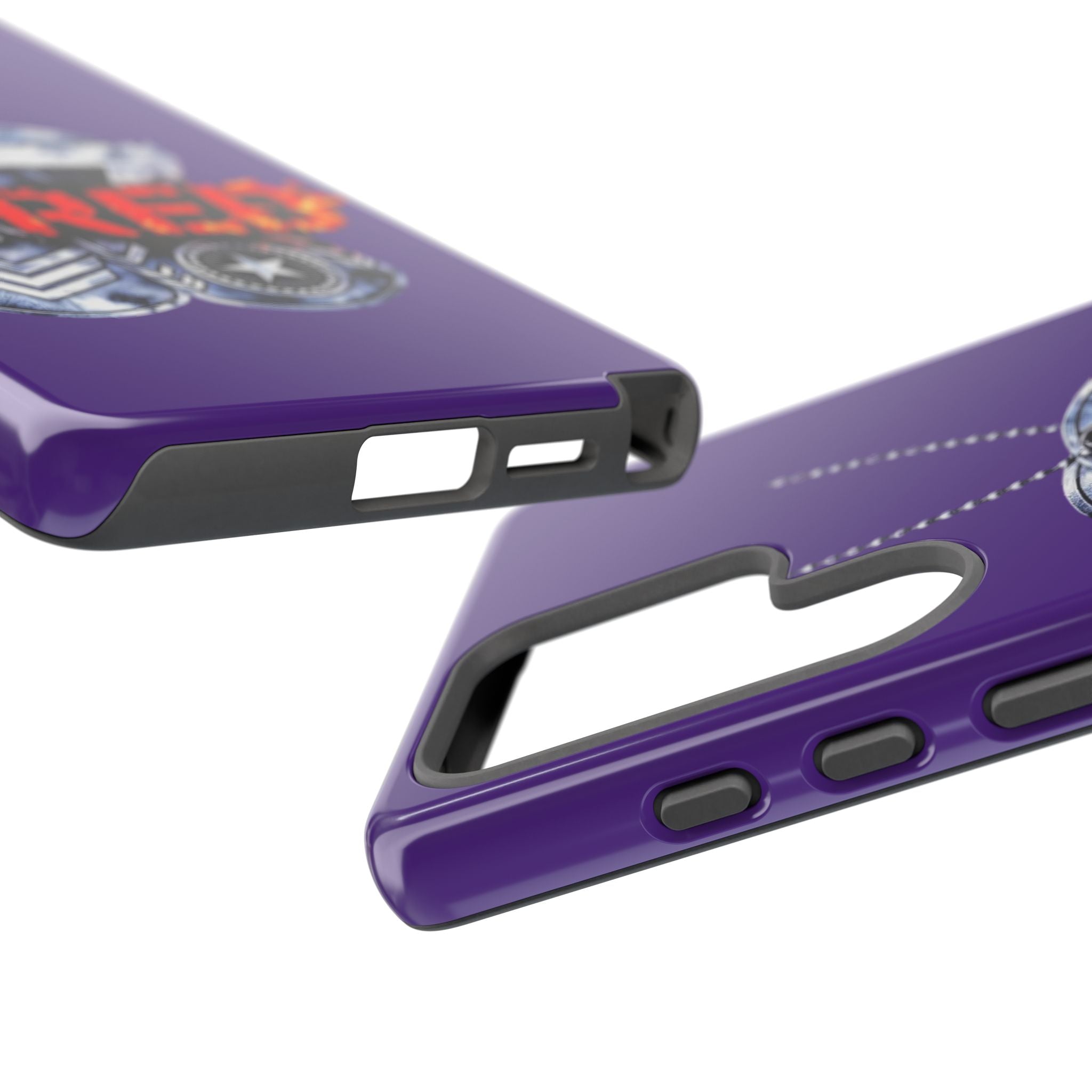 17RED Tough Cases – Rugged Dog Tag '13' Flame Graphic Phone Case (Military-Inspired)