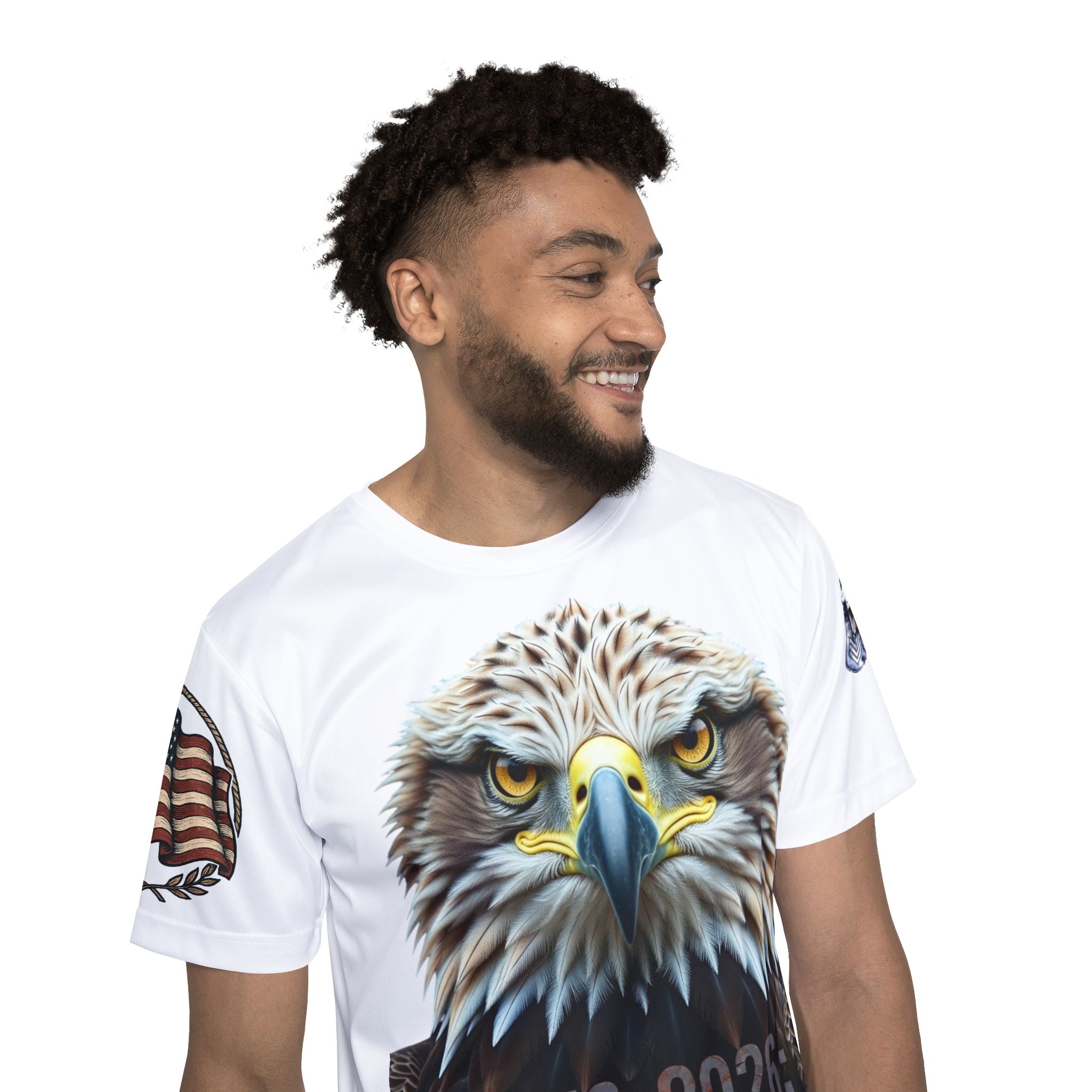 Patriotic Eagle Sports Jersey — "1776–2026 250 Years of Defiance" Athletic Tee